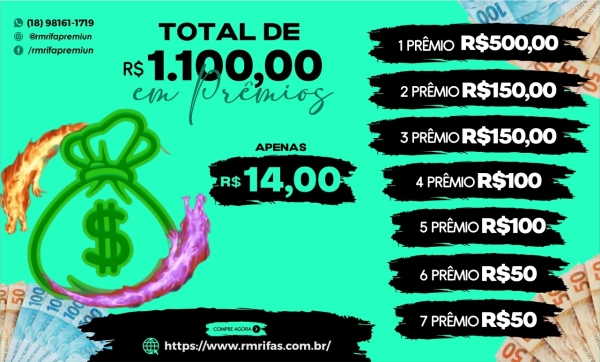 BÁSICA DE N 14 VALENDO R 1 100 00 EM PRÊMIOS RM PREMIA